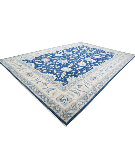 Ziegler 12' 11" X 19' 0" Hand Knotted Wool Rug 12' 11" X 19' 0" (394 X 579) / Blue / Wool