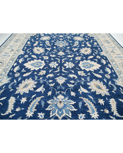 Ziegler 12' 11" X 19' 0" Hand Knotted Wool Rug 12' 11" X 19' 0" (394 X 579) / Blue / Wool