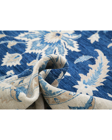 Ziegler 12' 11" X 19' 0" Hand Knotted Wool Rug 12' 11" X 19' 0" (394 X 579) / Blue / Wool