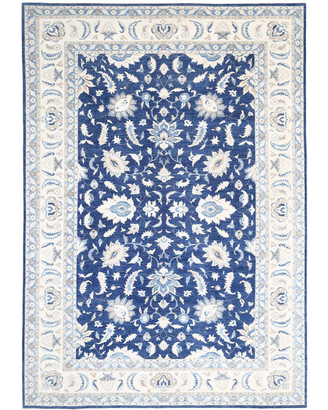 Ziegler 12' 11" X 19' 0" Hand Knotted Wool Rug 12' 11" X 19' 0" (394 X 579) / Blue / Wool