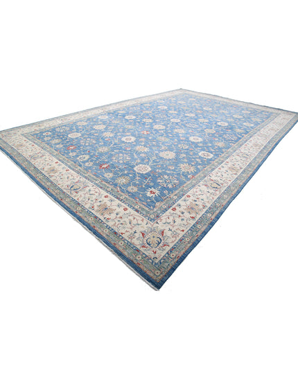 Ziegler 13' 2" X 20' 9" Hand Knotted Wool Rug 13' 2" X 20' 9" (401 X 632) / Blue / Wool