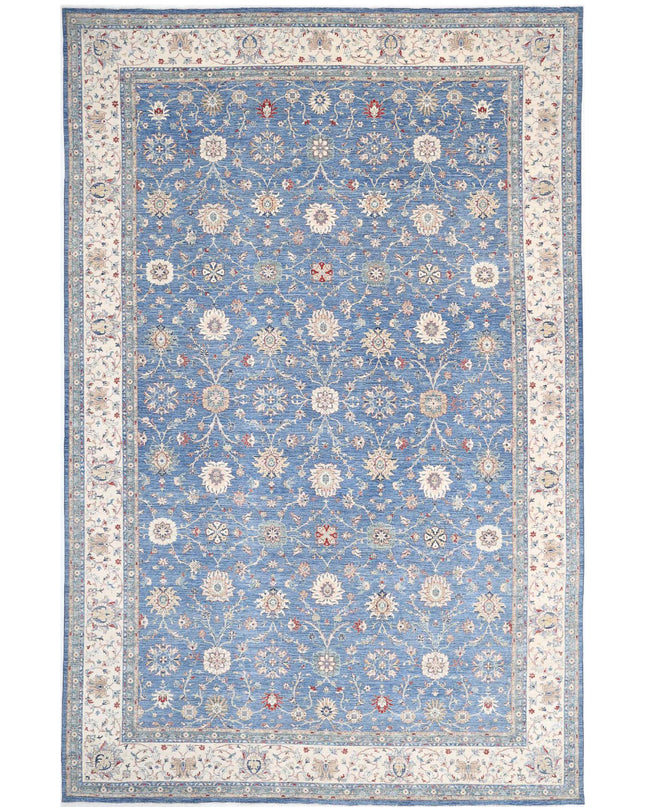 Ziegler 13' 2" X 20' 9" Hand Knotted Wool Rug 13' 2" X 20' 9" (401 X 632) / Blue / Wool