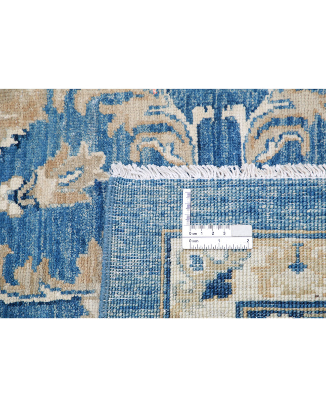 Ziegler 13' 3" X 16' 9" Hand Knotted Wool Rug 13' 3" X 16' 9" (404 X 511) / Blue / Wool