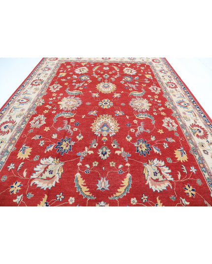 Ziegler 9' 7" X 13' 7" Hand Knotted Wool Rug 9' 7" X 13' 7" (292 X 414) / Red / Wool