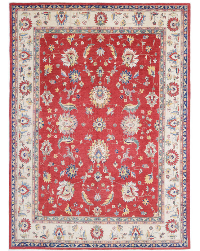 Ziegler 9' 7" X 13' 7" Hand Knotted Wool Rug 9' 7" X 13' 7" (292 X 414) / Red / Wool