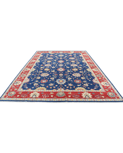 Ziegler 8' 10" X 12' 3" Hand Knotted Wool Rug 8' 10" X 12' 3" (269 X 373) / Blue / Wool