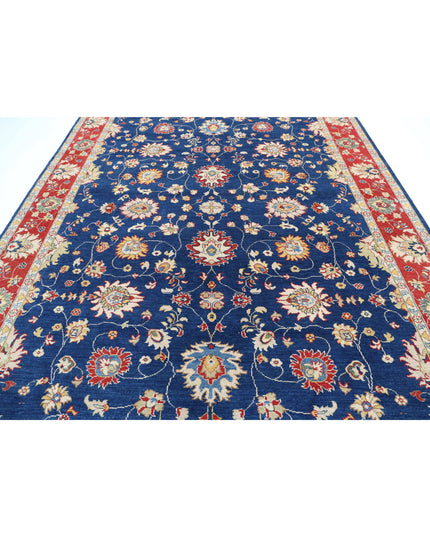 Ziegler 8' 10" X 12' 3" Hand Knotted Wool Rug 8' 10" X 12' 3" (269 X 373) / Blue / Wool