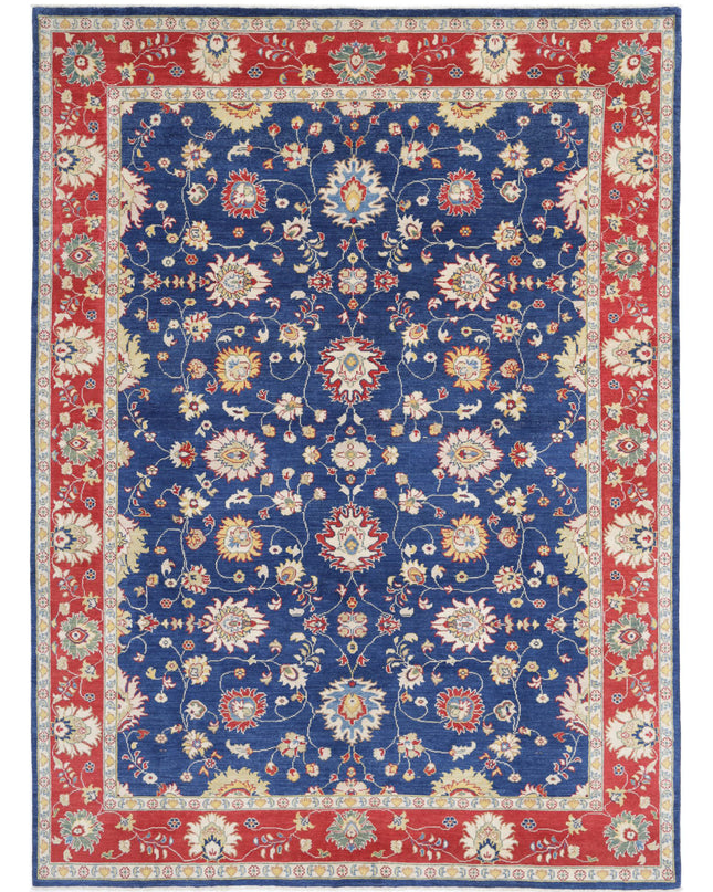 Ziegler 8' 10" X 12' 3" Hand Knotted Wool Rug 8' 10" X 12' 3" (269 X 373) / Blue / Wool