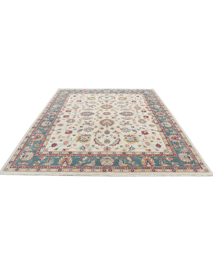 Ziegler 8' 0" X 9' 6" Hand Knotted Wool Rug 8' 0" X 9' 6" (244 X 290) / Ivory / Wool