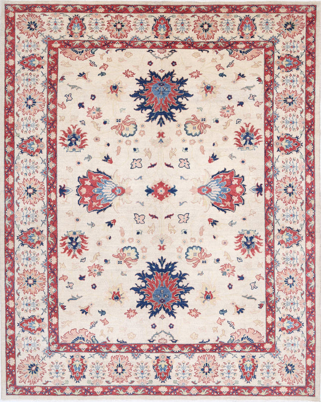 Ziegler 8' 0" X 10' 0" Hand Knotted Wool Rug 8' 0" X 10' 0" (244 X 305) / Ivory / Wool