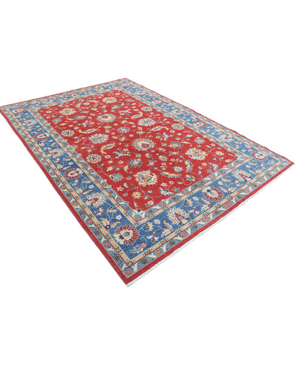 Ziegler 6' 6" X 9' 3" Hand Knotted Wool Rug 6' 6" X 9' 3" (198 X 282) / Red / Wool