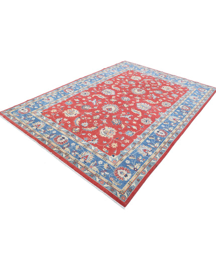 Ziegler 6' 6" X 9' 3" Hand Knotted Wool Rug 6' 6" X 9' 3" (198 X 282) / Red / Wool