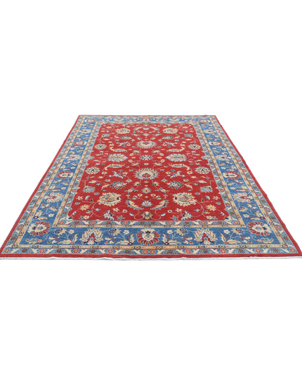 Ziegler 6' 6" X 9' 3" Hand Knotted Wool Rug 6' 6" X 9' 3" (198 X 282) / Red / Wool