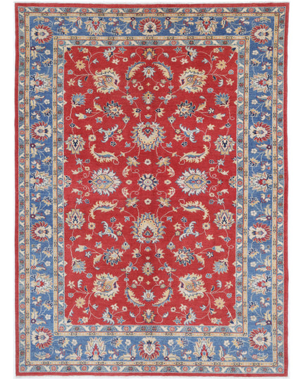Ziegler 6' 6" X 9' 3" Hand Knotted Wool Rug 6' 6" X 9' 3" (198 X 282) / Red / Wool