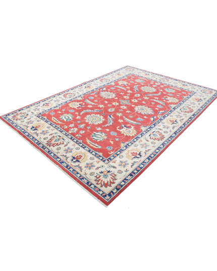 Ziegler 6' 4" X 9' 4" Hand Knotted Wool Rug 6' 4" X 9' 4" (193 X 284) / Red / Wool