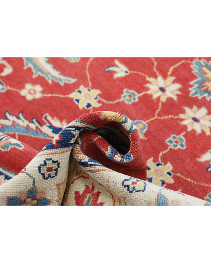 Ziegler 6' 4" X 9' 4" Hand Knotted Wool Rug 6' 4" X 9' 4" (193 X 284) / Red / Wool