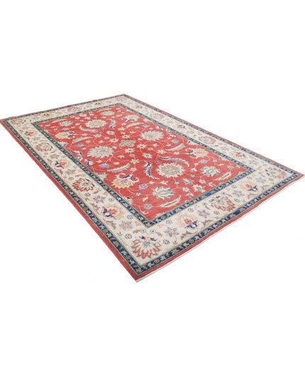 Ziegler 6' 5" X 9' 8" Hand Knotted Wool Rug 6' 5" X 9' 8" (196 X 295) / Red / Wool