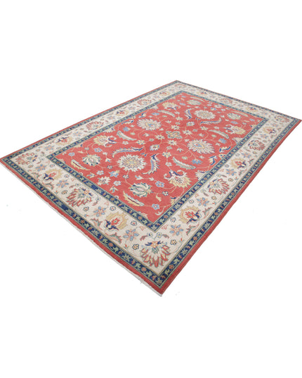 Ziegler 6' 5" X 9' 8" Hand Knotted Wool Rug 6' 5" X 9' 8" (196 X 295) / Red / Wool