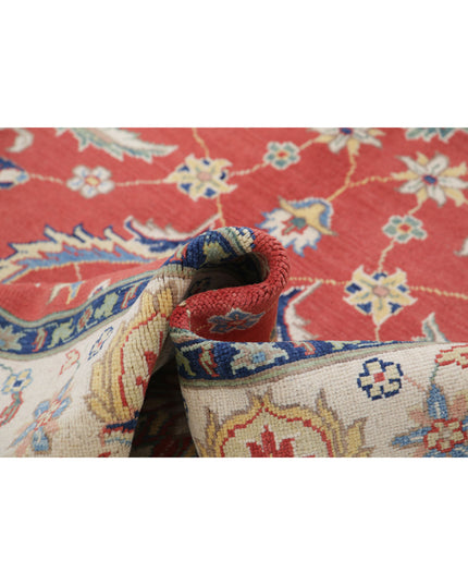 Ziegler 6' 5" X 9' 8" Hand Knotted Wool Rug 6' 5" X 9' 8" (196 X 295) / Red / Wool