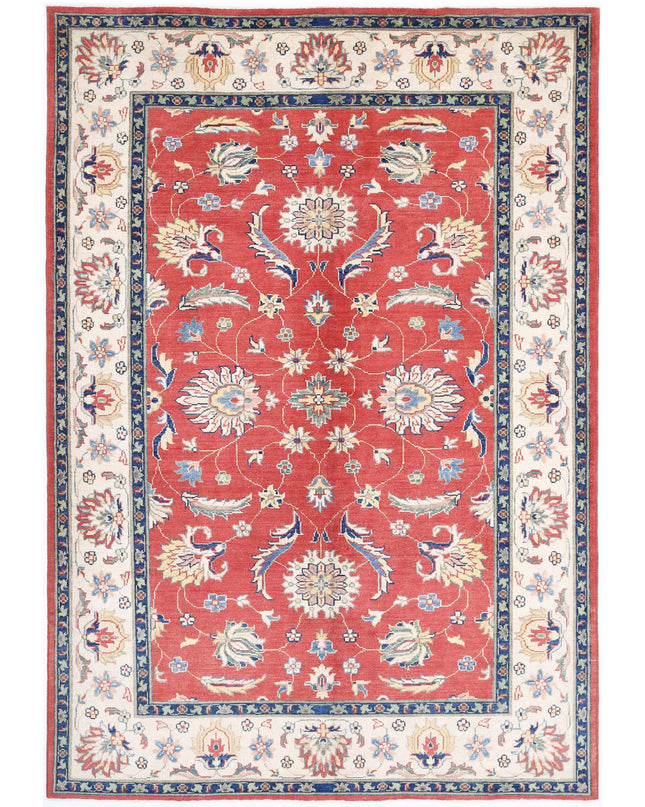 Ziegler 6' 5" X 9' 8" Hand Knotted Wool Rug 6' 5" X 9' 8" (196 X 295) / Red / Wool