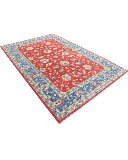 Ziegler 6' 6" X 9' 6" Hand Knotted Wool Rug 6' 6" X 9' 6" (198 X 290) / Red / Wool