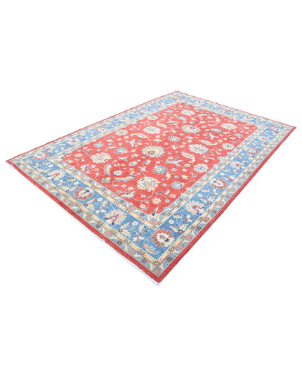 Ziegler 6' 6" X 9' 6" Hand Knotted Wool Rug 6' 6" X 9' 6" (198 X 290) / Red / Wool