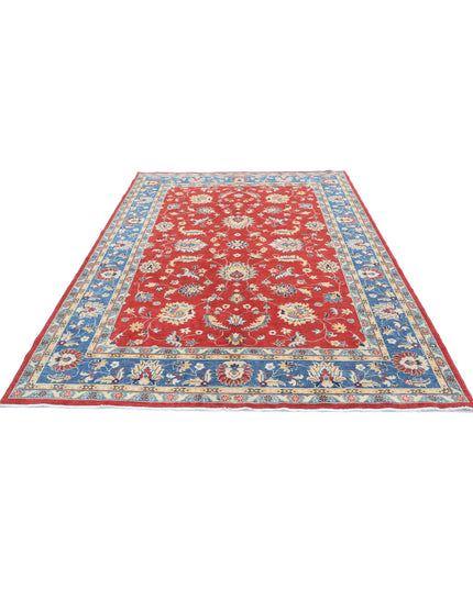 Ziegler 6' 6" X 9' 6" Hand Knotted Wool Rug 6' 6" X 9' 6" (198 X 290) / Red / Wool
