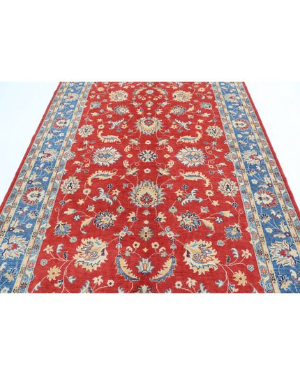 Ziegler 6' 6" X 9' 6" Hand Knotted Wool Rug 6' 6" X 9' 6" (198 X 290) / Red / Wool