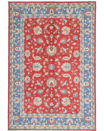 Ziegler 6' 6" X 9' 6" Hand Knotted Wool Rug 6' 6" X 9' 6" (198 X 290) / Red / Wool
