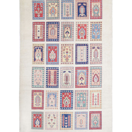 Ziegler 6' 7" X 11' 2" Hand Knotted Wool Rug 6' 7" X 11' 2" (201 X 340) / Ivory / Wool