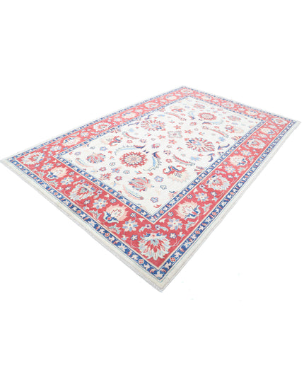 Ziegler 6' 8" X 10' 5" Hand Knotted Wool Rug 6' 8" X 10' 5" (203 X 318) / Ivory / Wool