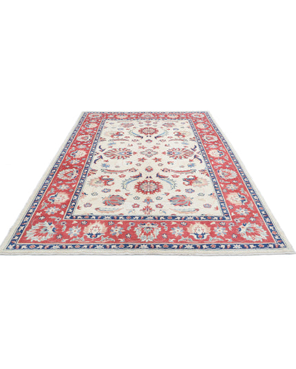 Ziegler 6' 8" X 10' 5" Hand Knotted Wool Rug 6' 8" X 10' 5" (203 X 318) / Ivory / Wool