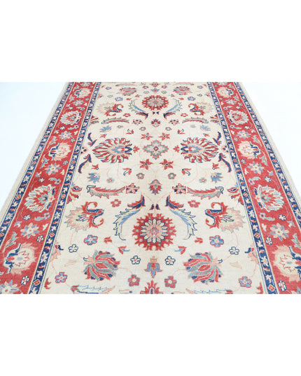 Ziegler 6' 8" X 10' 5" Hand Knotted Wool Rug 6' 8" X 10' 5" (203 X 318) / Ivory / Wool