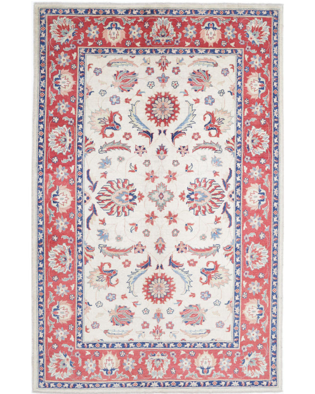 Ziegler 6' 8" X 10' 5" Hand Knotted Wool Rug 6' 8" X 10' 5" (203 X 318) / Ivory / Wool