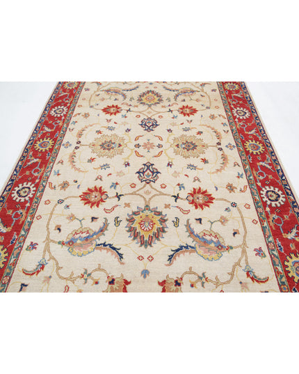 Ziegler 6' 5" X 10' 2" Hand Knotted Wool Rug 6' 5" X 10' 2" (196 X 310) / Ivory / Wool