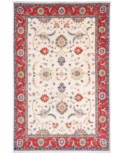 Ziegler 6' 5" X 10' 2" Hand Knotted Wool Rug 6' 5" X 10' 2" (196 X 310) / Ivory / Wool