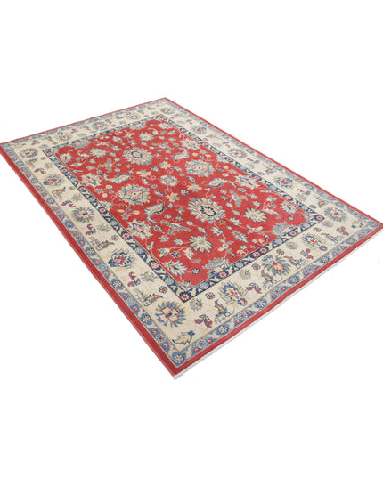Ziegler 4' 9" X 6' 9" Hand Knotted Wool Rug 4' 9" X 6' 9" (145 X 206) / Red / Wool