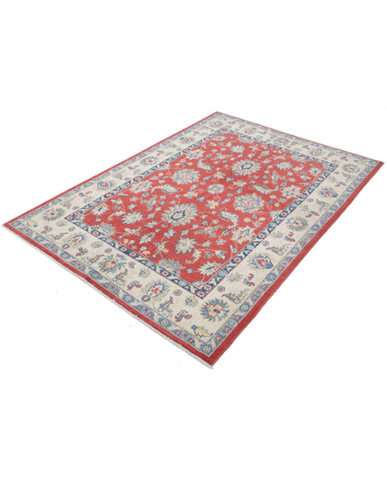 Ziegler 4' 9" X 6' 9" Hand Knotted Wool Rug 4' 9" X 6' 9" (145 X 206) / Red / Wool
