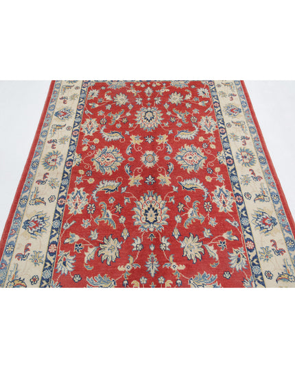 Ziegler 4' 9" X 6' 9" Hand Knotted Wool Rug 4' 9" X 6' 9" (145 X 206) / Red / Wool