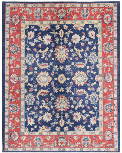 Ziegler 4' 10" X 6' 4" Hand Knotted Wool Rug 4' 10" X 6' 4" (147 X 193) / Blue / Wool