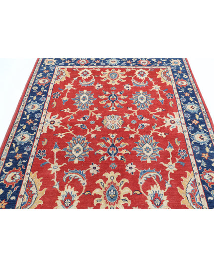 Ziegler 5' 2" X 6' 6" Hand Knotted Wool Rug 5' 2" X 6' 6" (158 X 198) / Red / Wool