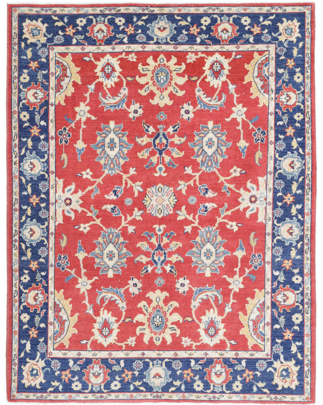 Ziegler 5' 2" X 6' 6" Hand Knotted Wool Rug 5' 2" X 6' 6" (158 X 198) / Red / Wool