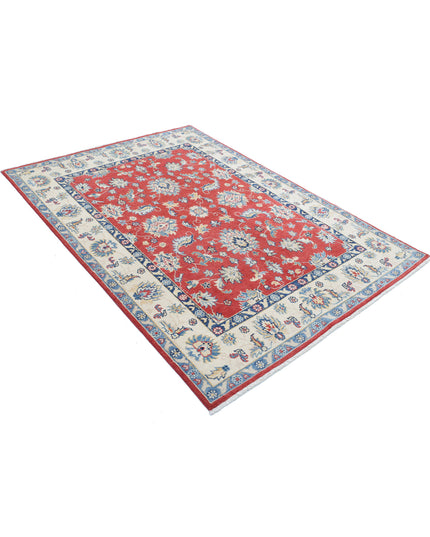 Ziegler 4' 9" X 6' 8" Hand Knotted Wool Rug 4' 9" X 6' 8" (145 X 203) / Red / Wool