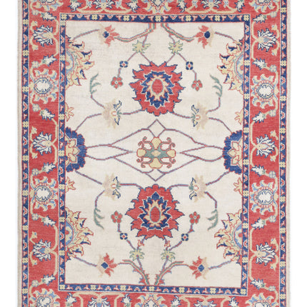 Ziegler 5' 1" X 6' 9" Hand Knotted Wool Rug 5' 1" X 6' 9" (155 X 206) / Ivory / Wool