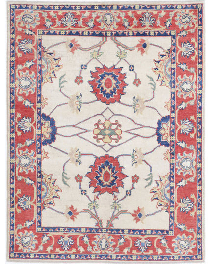 Ziegler 5' 1" X 6' 9" Hand Knotted Wool Rug 5' 1" X 6' 9" (155 X 206) / Ivory / Wool