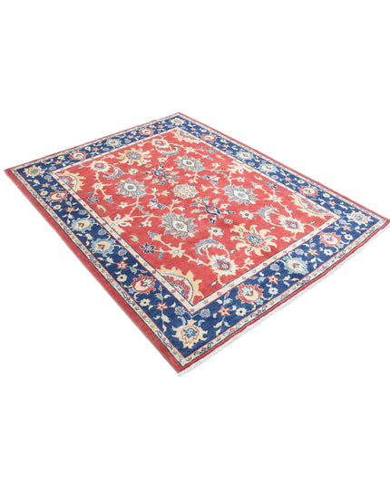 Ziegler 5' 0" X 6' 5" Hand Knotted Wool Rug 5' 0" X 6' 5" (152 X 196) / Red / Wool