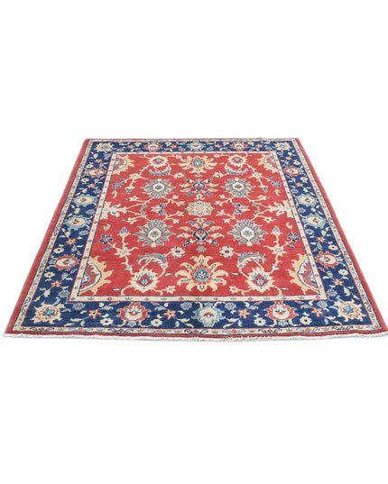 Ziegler 5' 0" X 6' 5" Hand Knotted Wool Rug 5' 0" X 6' 5" (152 X 196) / Red / Wool