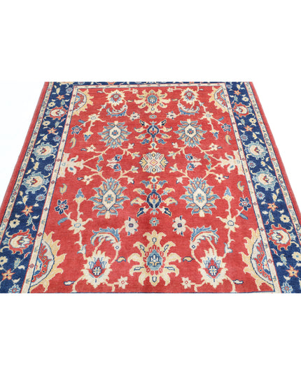 Ziegler 5' 0" X 6' 5" Hand Knotted Wool Rug 5' 0" X 6' 5" (152 X 196) / Red / Wool