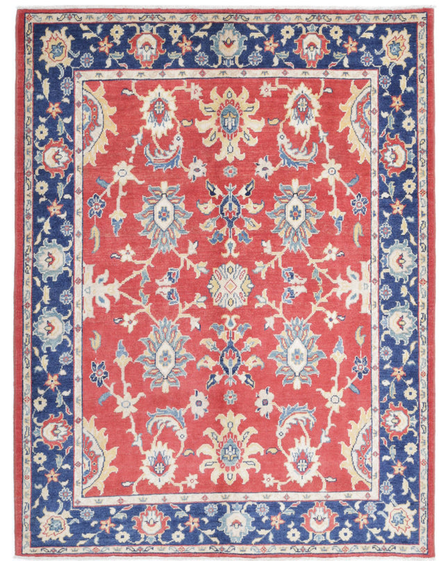 Ziegler 5' 0" X 6' 5" Hand Knotted Wool Rug 5' 0" X 6' 5" (152 X 196) / Red / Wool
