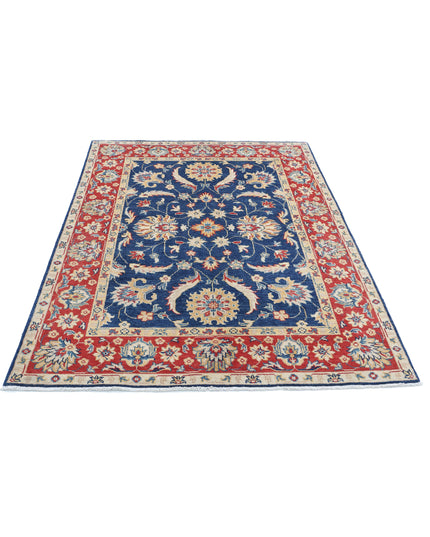 Ziegler 4' 8" X 6' 9" Hand Knotted Wool Rug 4' 8" X 6' 9" (142 X 206) / Blue / Wool